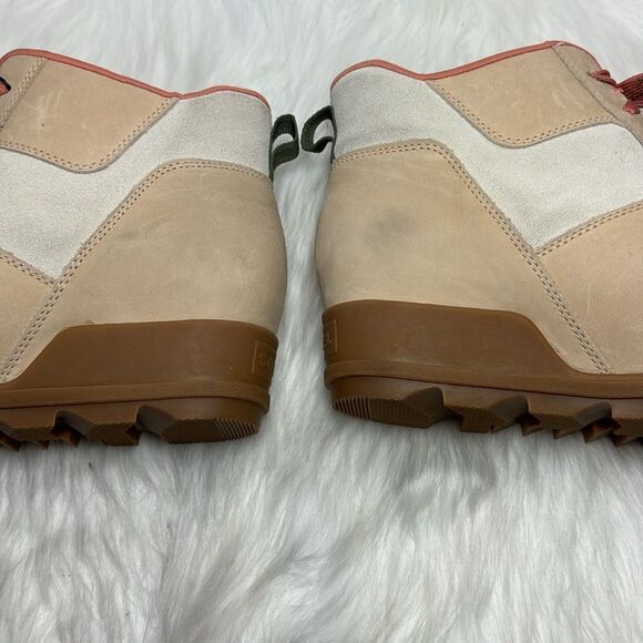 Sorel Evie Sport Lace Sand Suede/Leather Waterproof Booties Sz 10 - Picture 8 of 11